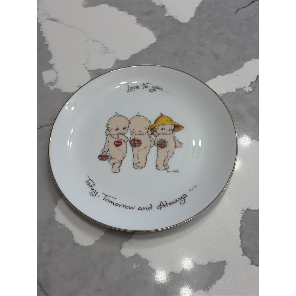 Kewpie Collector's Edition Love To You Gold Rimmed Plate 8”